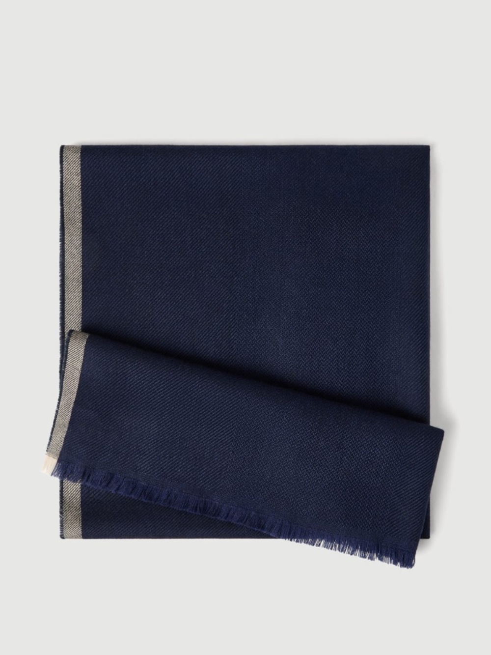 Brunello Cucinelli navy cashmere wool scarf - PERFECT condition